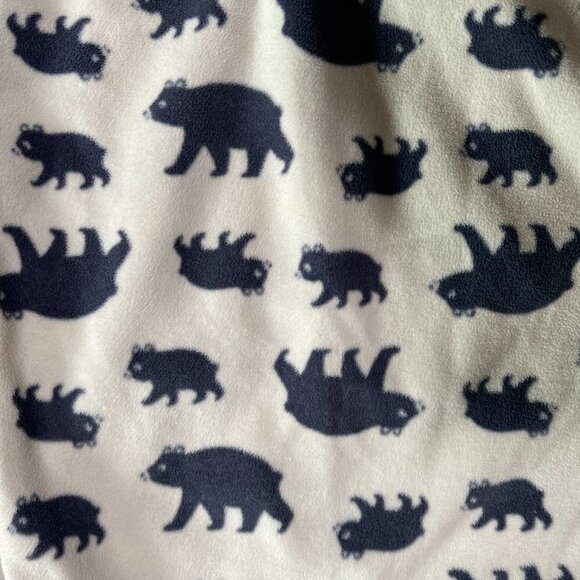 CARTERS One Piece Hooded Fleece Outfit White With Navy Bears 24 Months - Picture 8 of 10